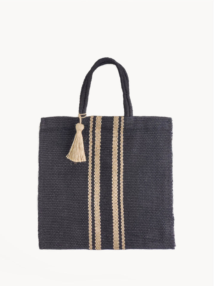 Naya Jute Tote Bag - Black by KORISSA