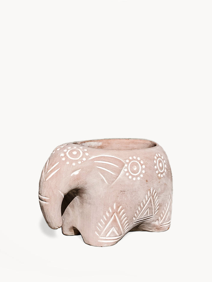 Terracotta Pot - Folk Elephant by KORISSA