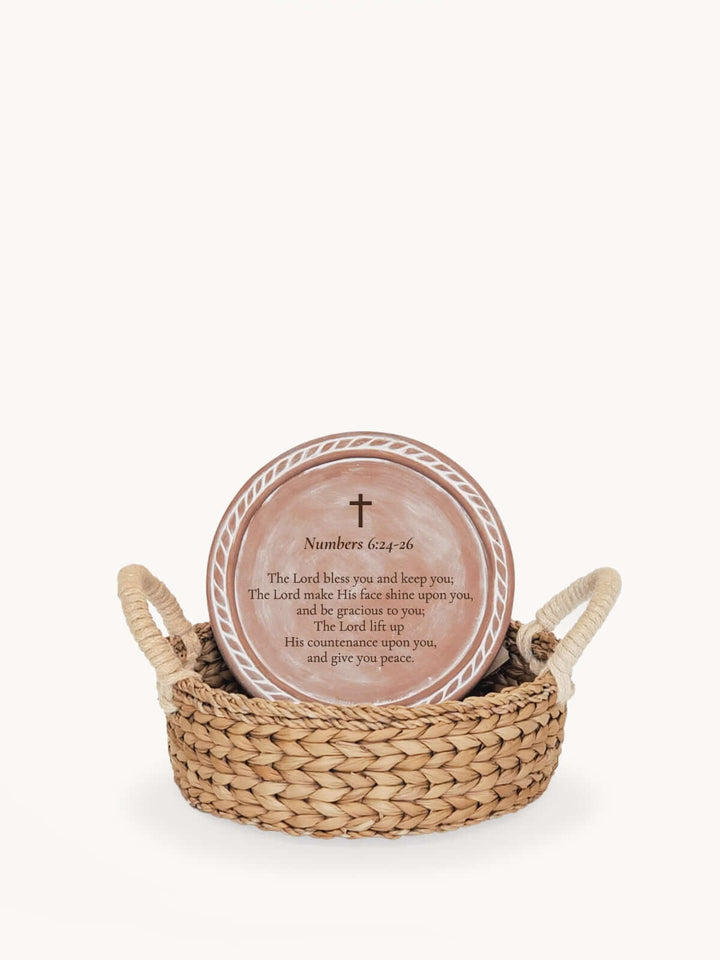 Personalized Bread Warmer & Basket - Bible Round