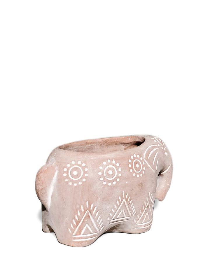 Terracotta Pot - Folk Elephant by KORISSA