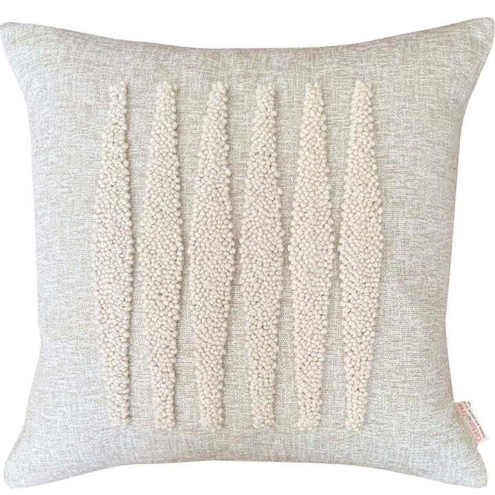 Punch Needle Pillow - Zulu Pattern No 4. Cream