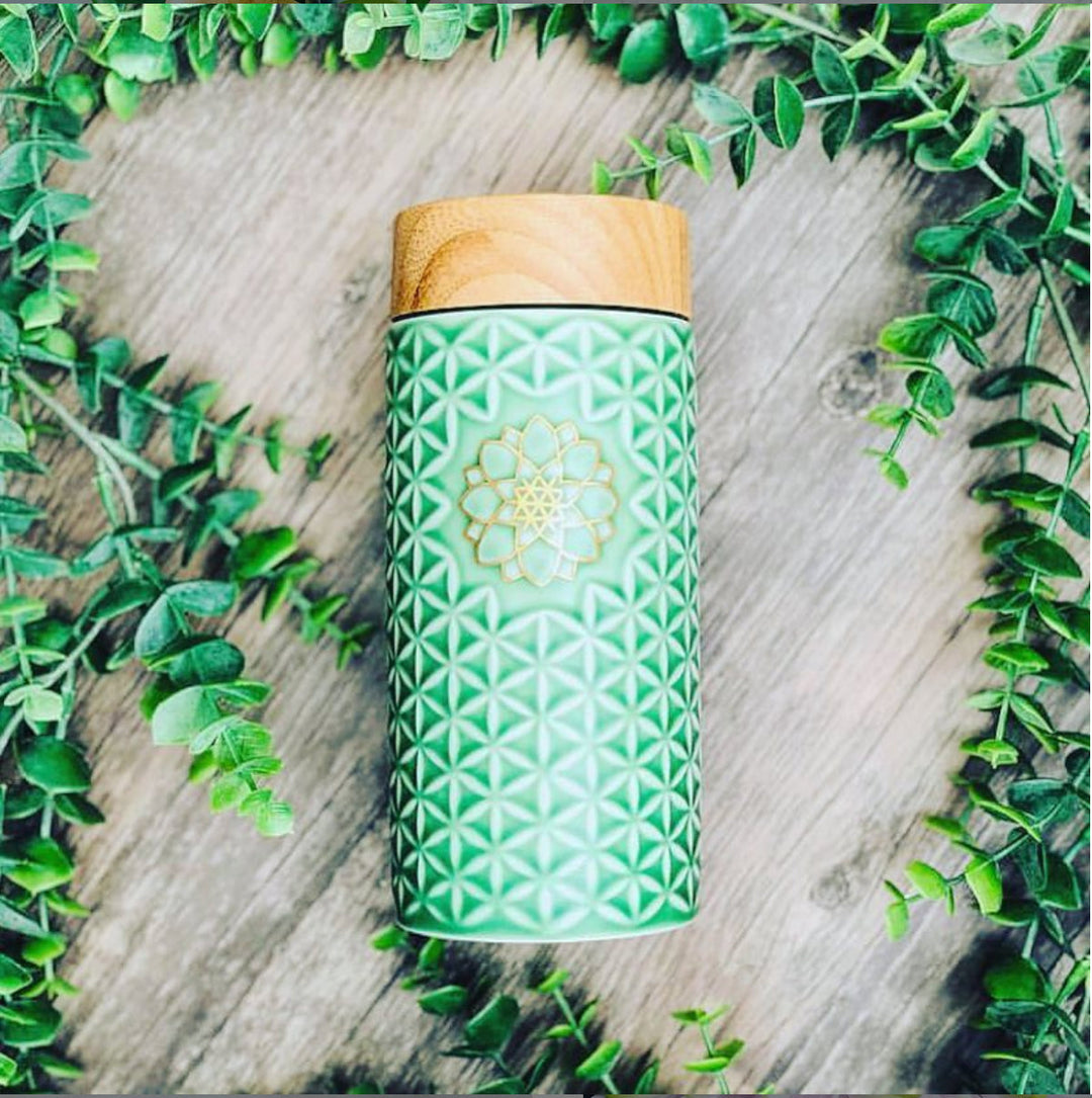 Flower of Life Travel Mug / Single Wall / 14 oz