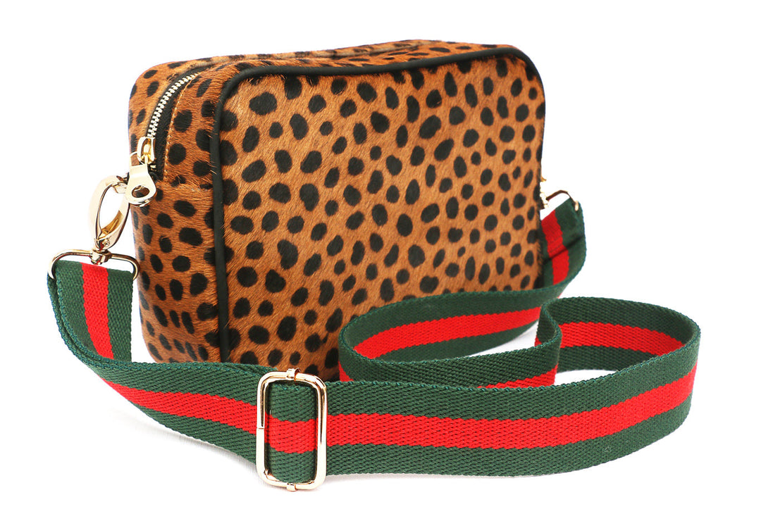 Leopard Leather Camera Bag