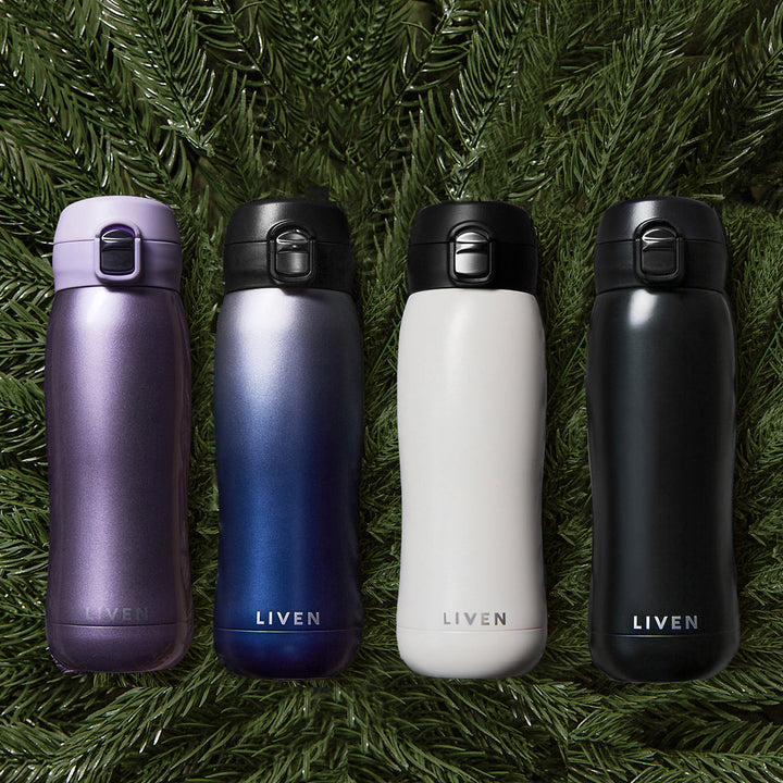 Liven Glow™ Ceramic-Coated Insulated Stainless Steel Water Bottle 17 oz