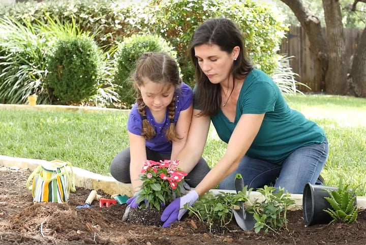 JustForKids Kids Garden Tools Set with Tote