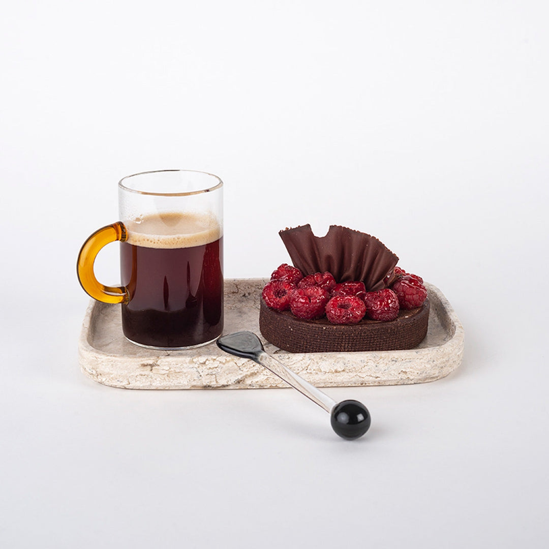 Bathroom Tray - Small - Travertine Marble Cream