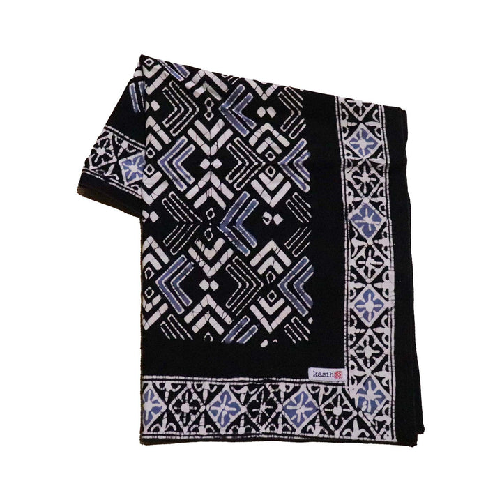 Hand Dyed Batik Bandana, 100% Soft Cotton, Arrow Black, Men's Bandana