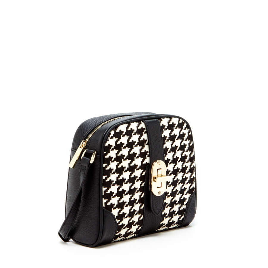 Hounstooth Small Crossbody Bag