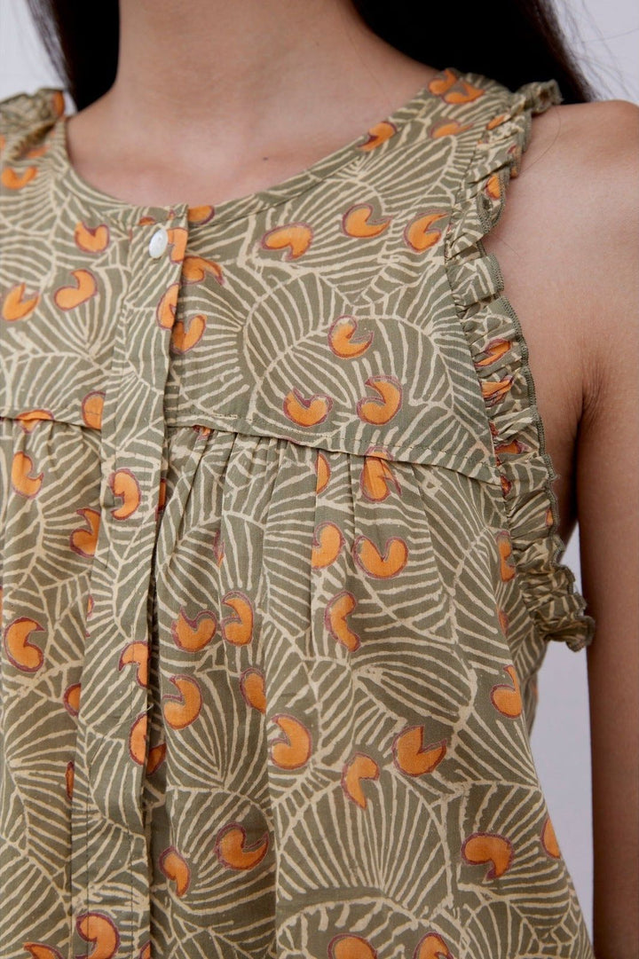 Hand-Printed Simané Romper