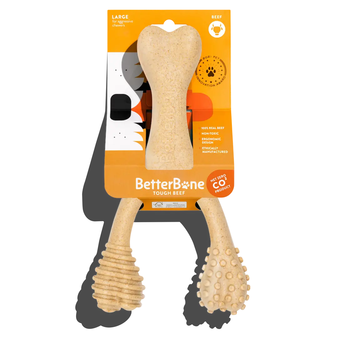 BetterBone TOUGH — Sustainable All-Natural Dental Cleaning Chew for Superchewer Dogs & Puppies by The Better Bone Natural Dog Bone