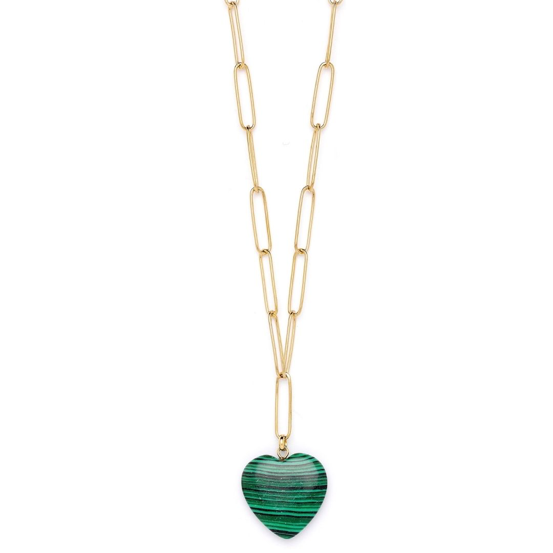 Le Catch x OIYA 2.0: Amazonian Gemstone Heart Chain Necklace