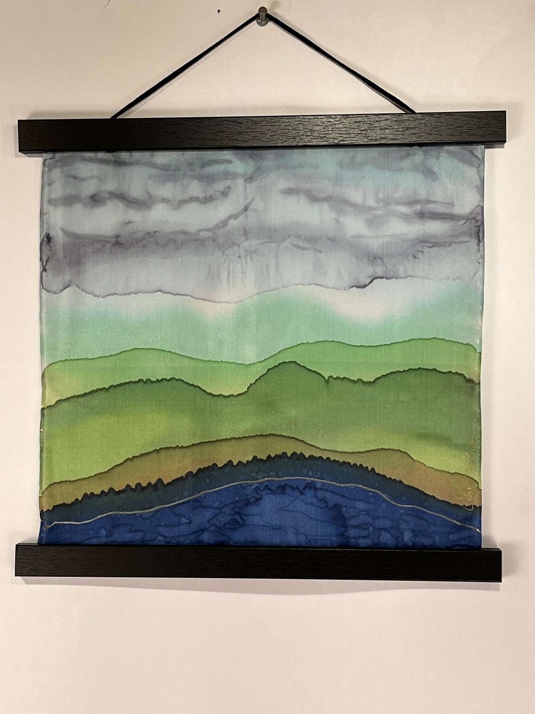 “Mountainscape Mini" - Painting on Silk - $125