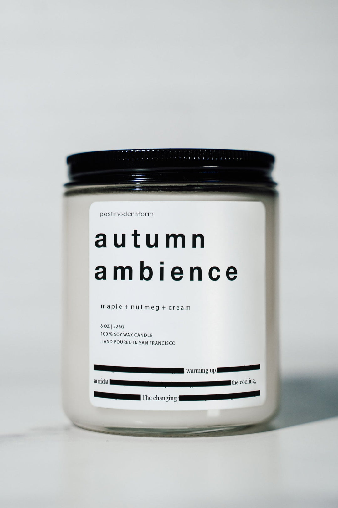 autumn ambience / maple + nutmeg + cream candle