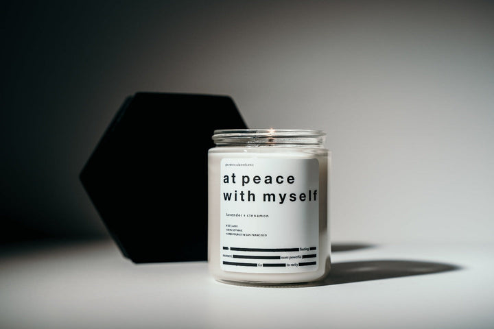 at peace with myself / lavender + cinnamon candle