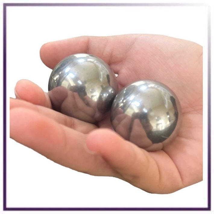 2-Pack Stainless Steel Baoding Balls Set