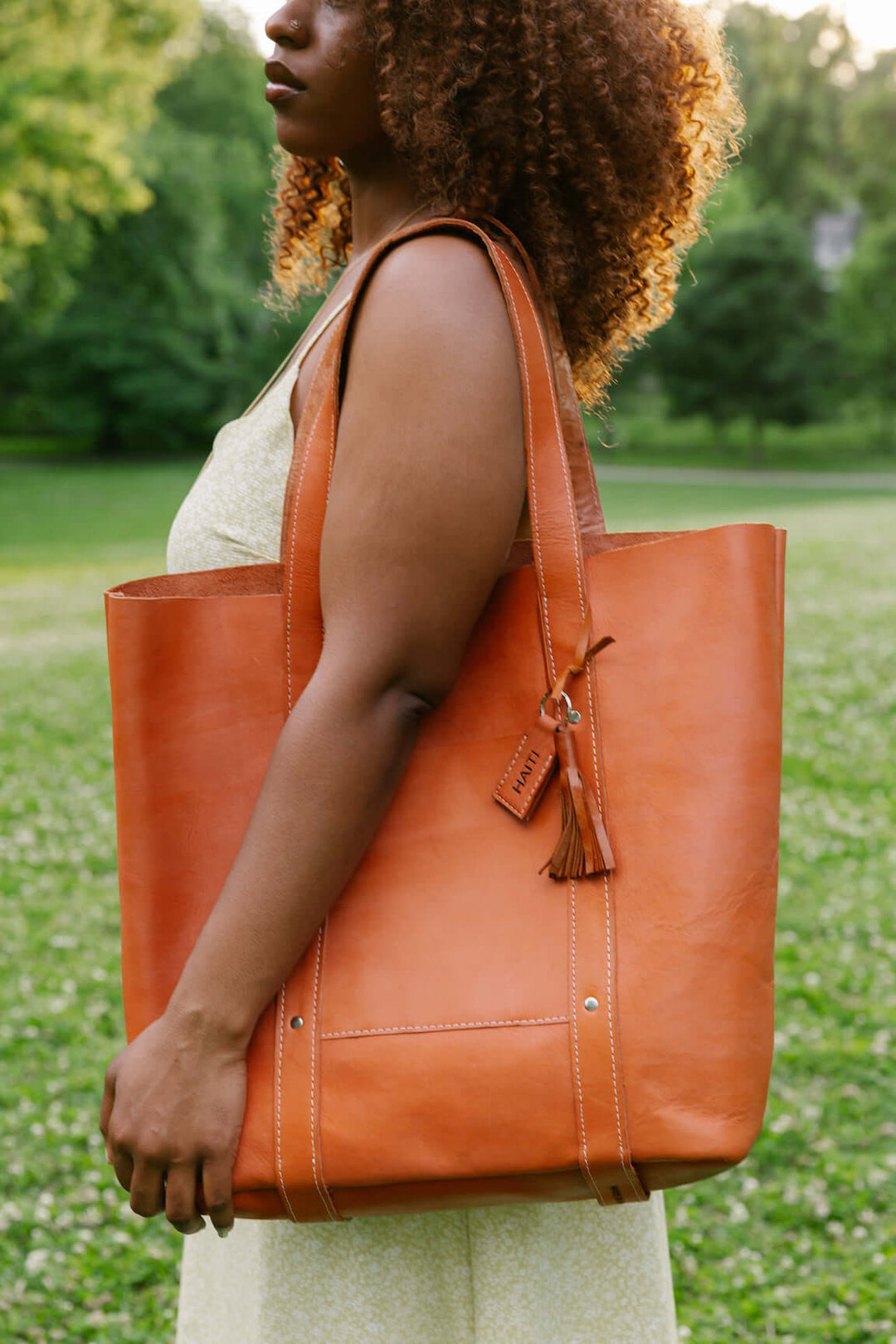 XL Raw Leather Tote