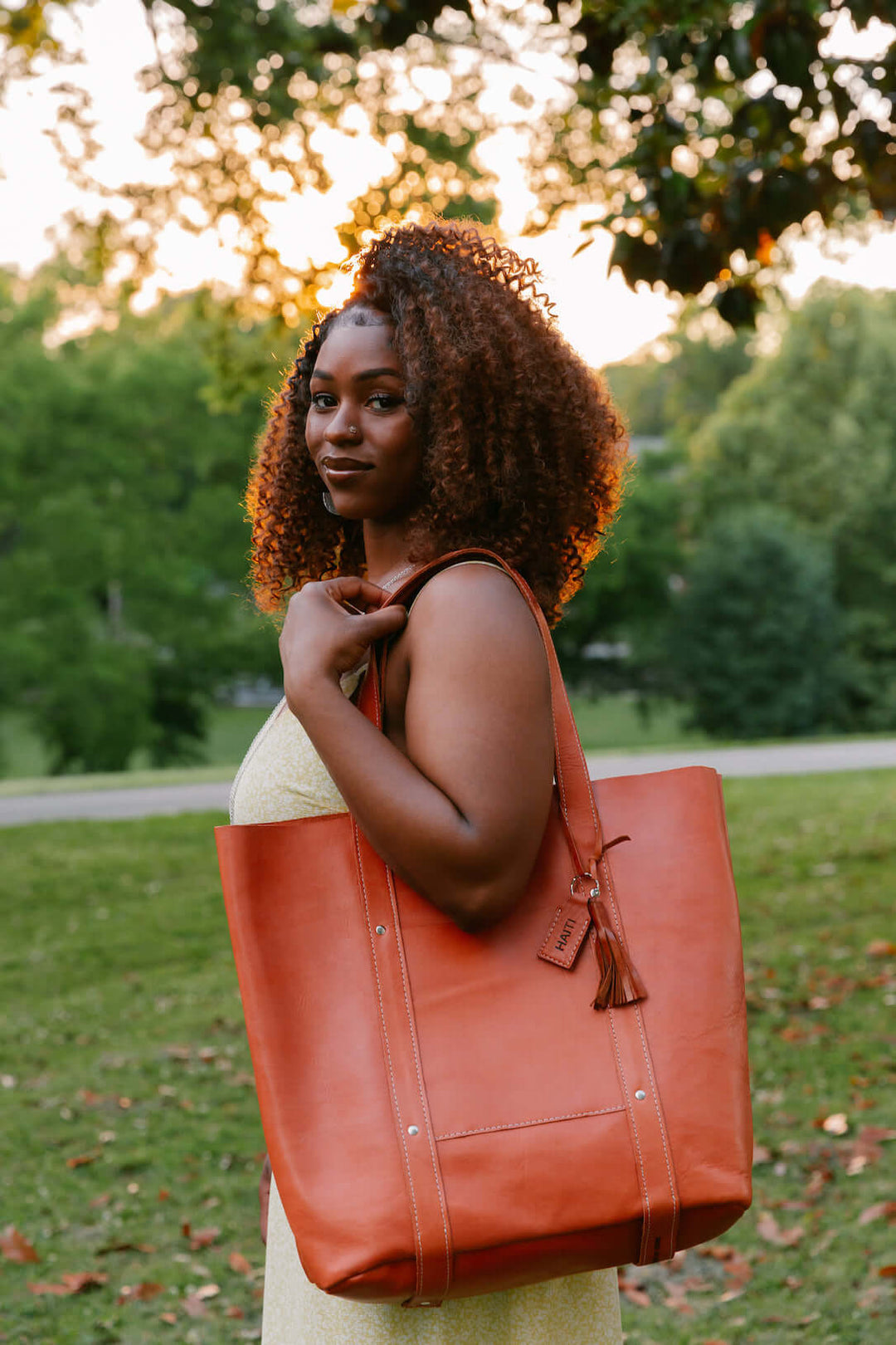 XL Raw Leather Tote