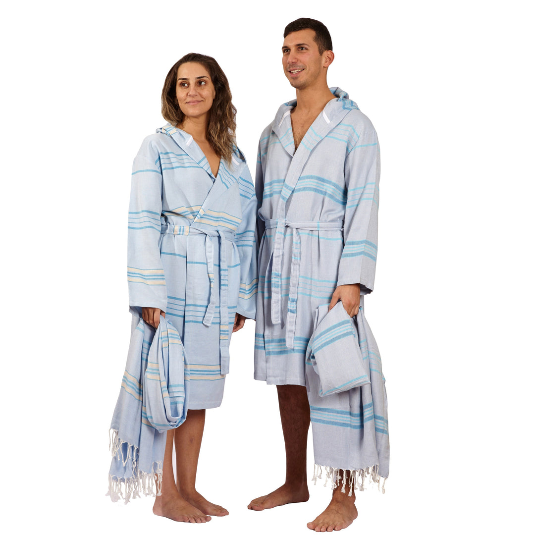 Antalya Unisex Bathrobe  - Turquoise