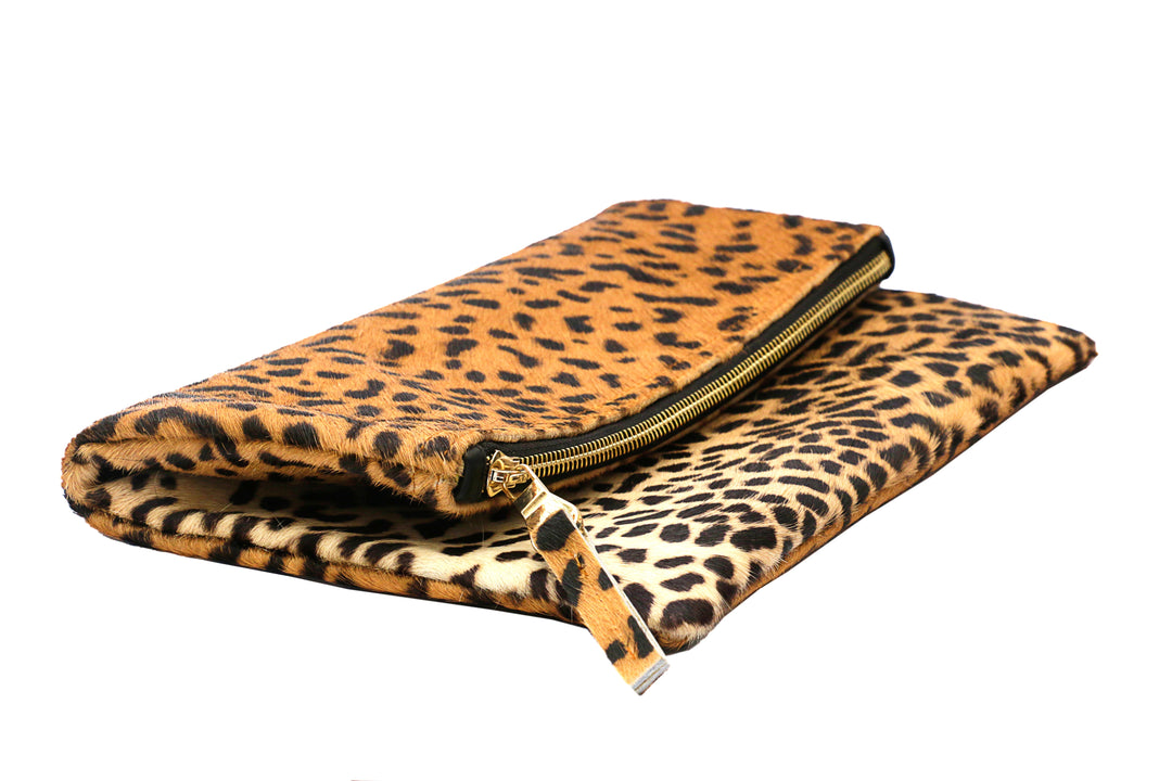 Exclusive Leopard Leather Clutch