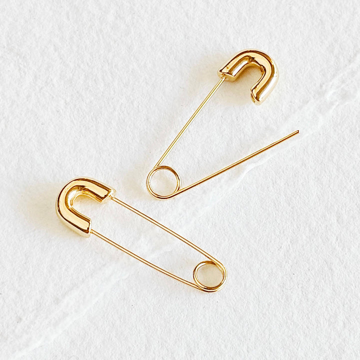 Safety pin clip earring