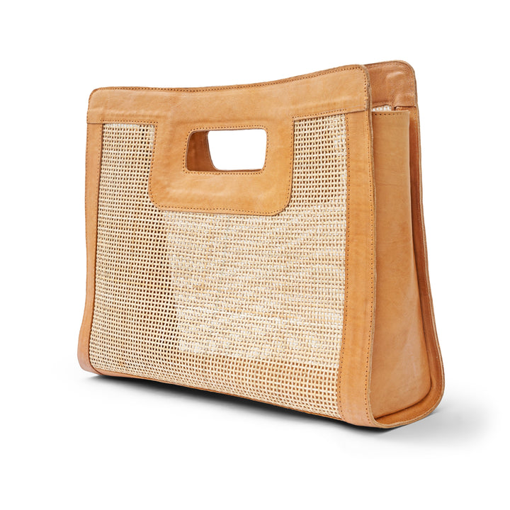 Cannes Rattan Top Handle Bag