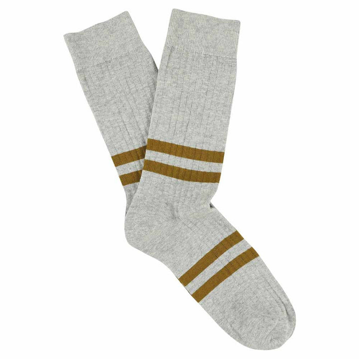 Grey/Mustard Striped Socks