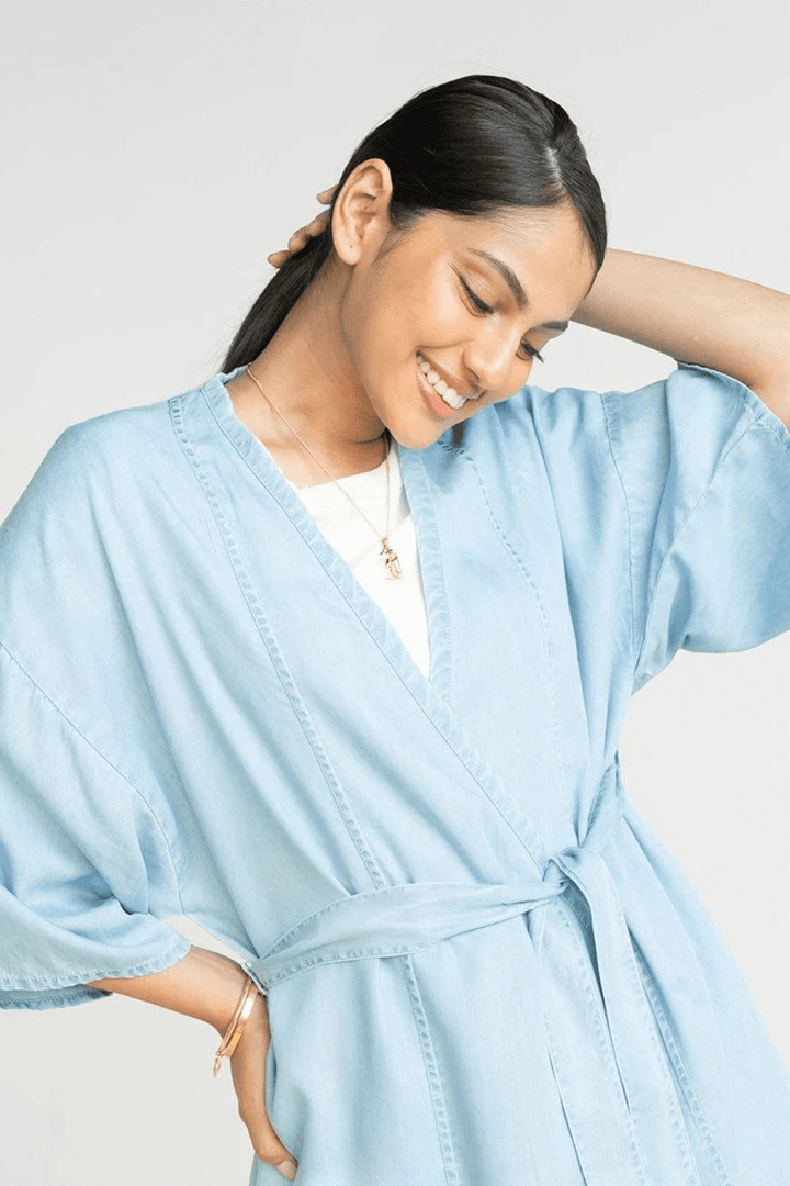 Wrapped In Happiness Set in Blue Denim