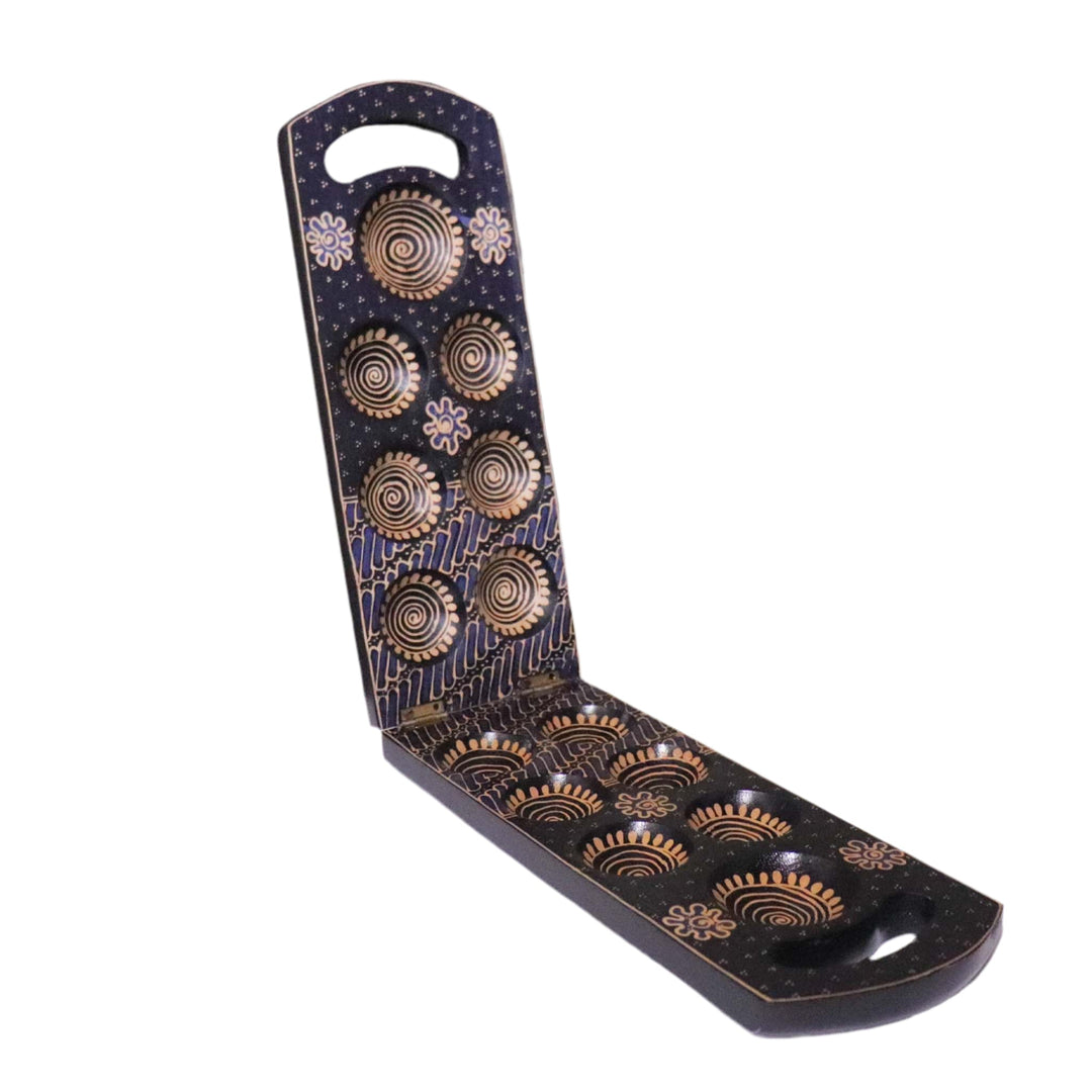 Mancala Albacia Wood Dakon Folding Congklak Board Game