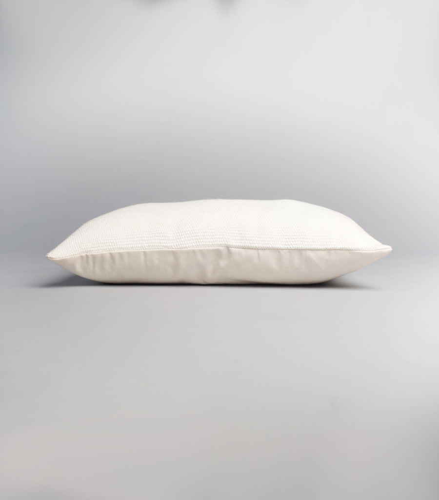 Solid Lumbar Pillow in Ivory Cotton