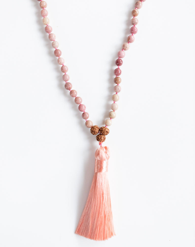 Heart Chakra Mala- Rhondite