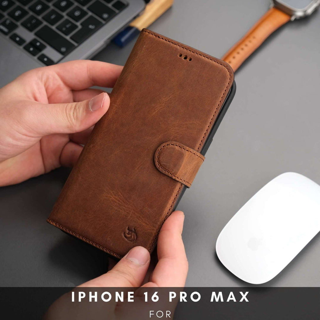 Casper iPhone 16 Pro Max Wallet Case Leather MagSafe