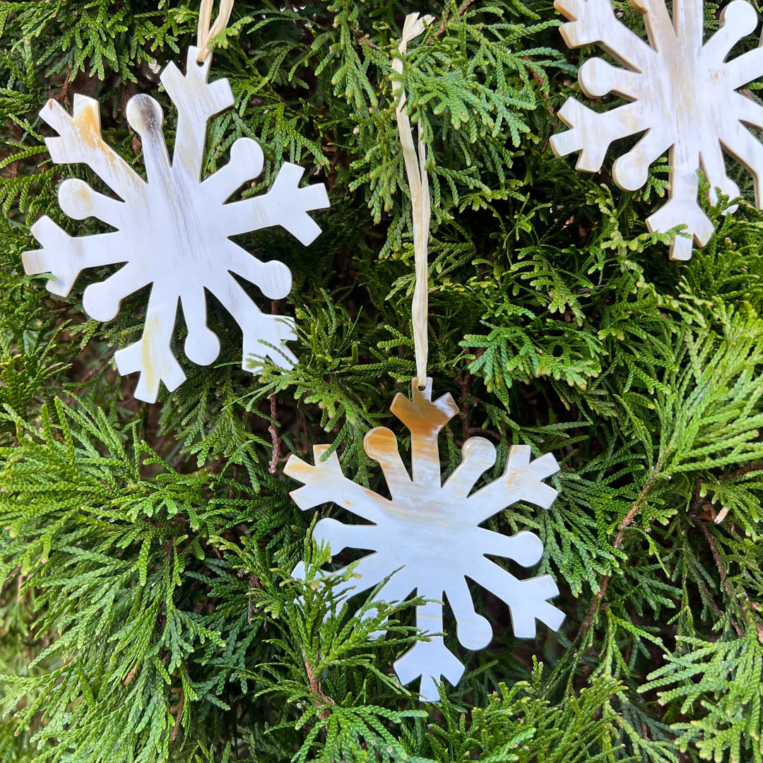 Horn Snowflake Ornament