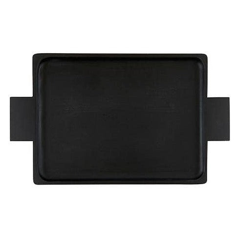 Black Wood Serving Tray With Handles