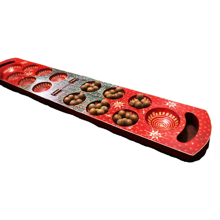 Mancala Albacia Wood Dakon Folding Congklak Board Game