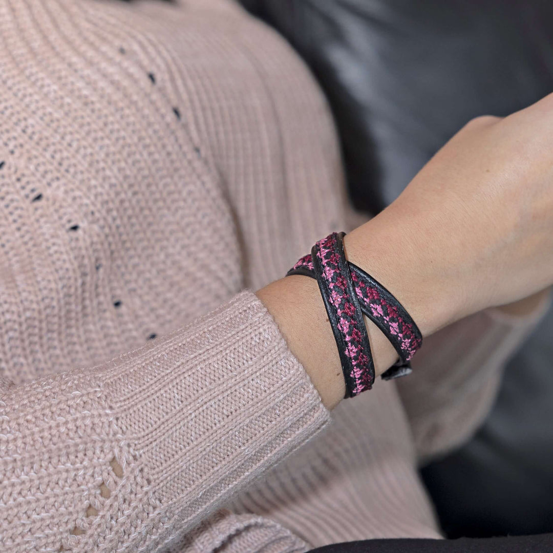 Rana Choker / Wrap Bracelet - Rose