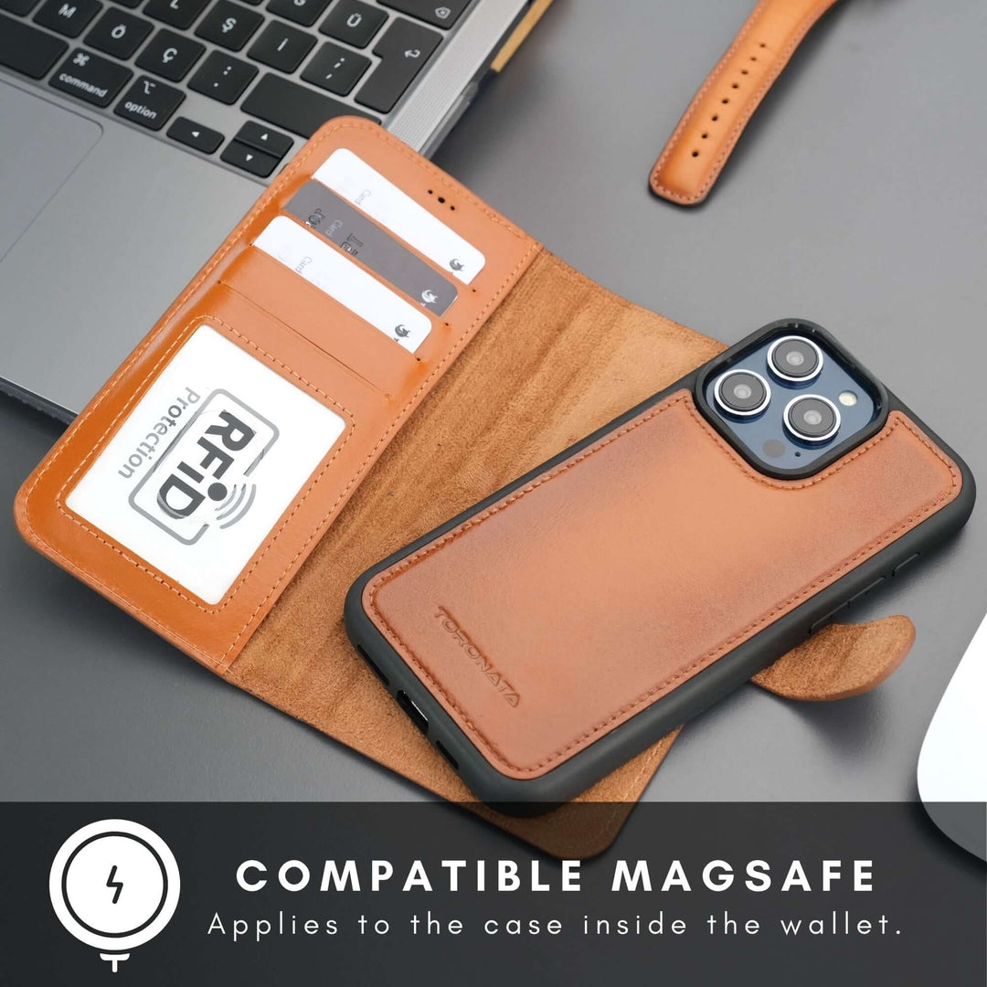 Casper iPhone 16 Pro Max Wallet Case Leather MagSafe