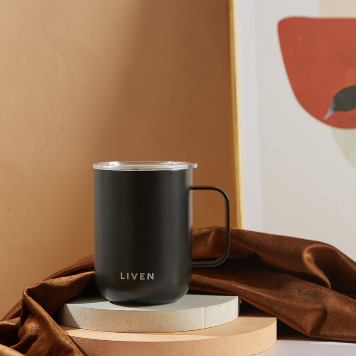 Liven Glow™ Ceramic-Coated  Stainless Steel Camp Mug 16 oz