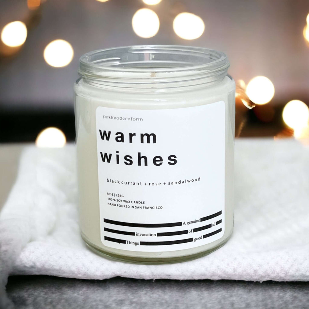 warm wishes / black currant + rose + sandalwood candle