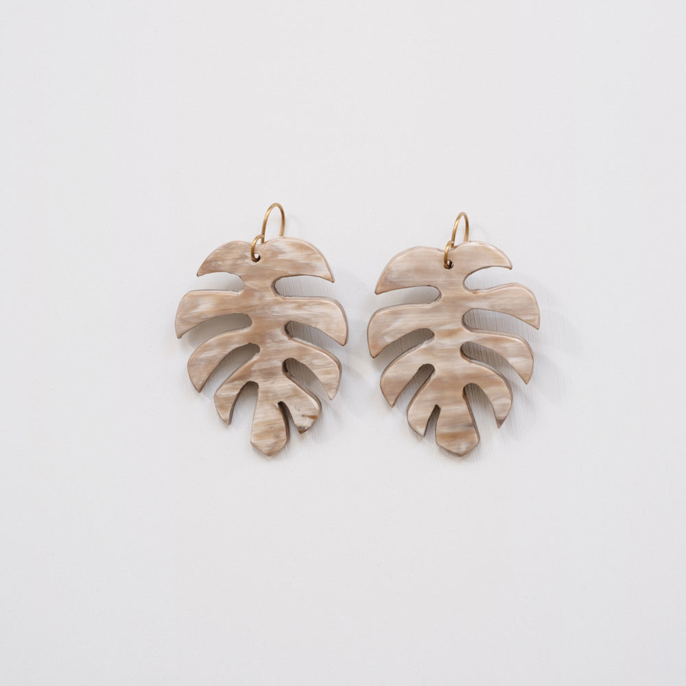 Monstera Palm Earrings