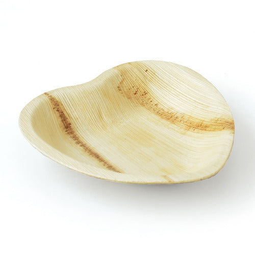 Heart Palm Leaf Plates - 6" Inch (Set of 50/100/200)