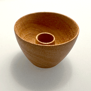 S/2 Mini Bowl Candleholder - Mahogany