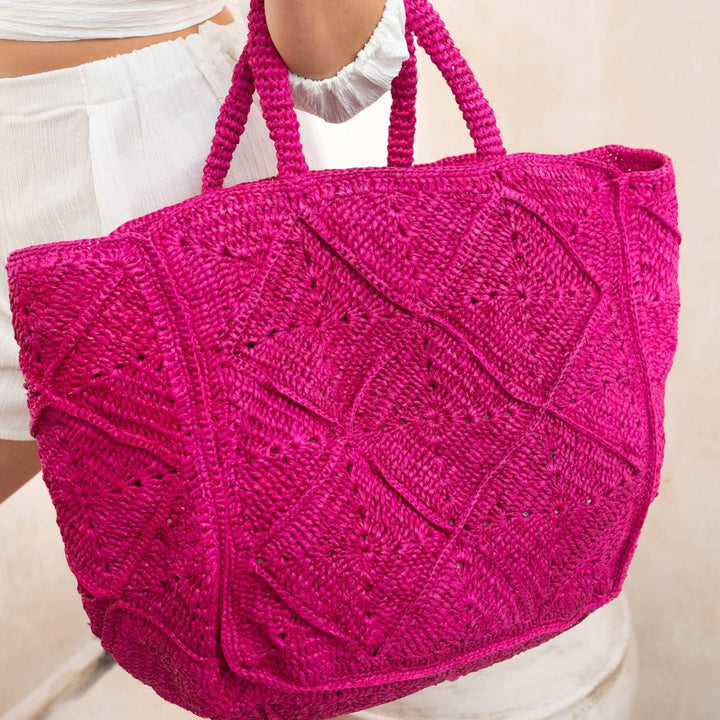 Nico Raffia Tote Bag