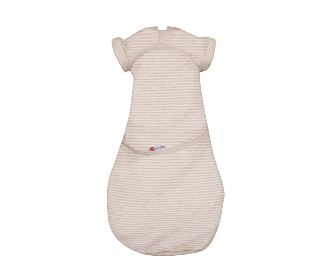 *Organic* Swaddles | Heathered Oatmeal Stripe by embé®