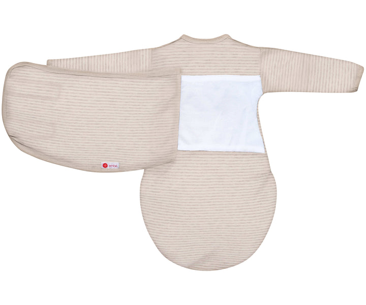 *Organic* Swaddles | Heathered Oatmeal Stripe by embé®