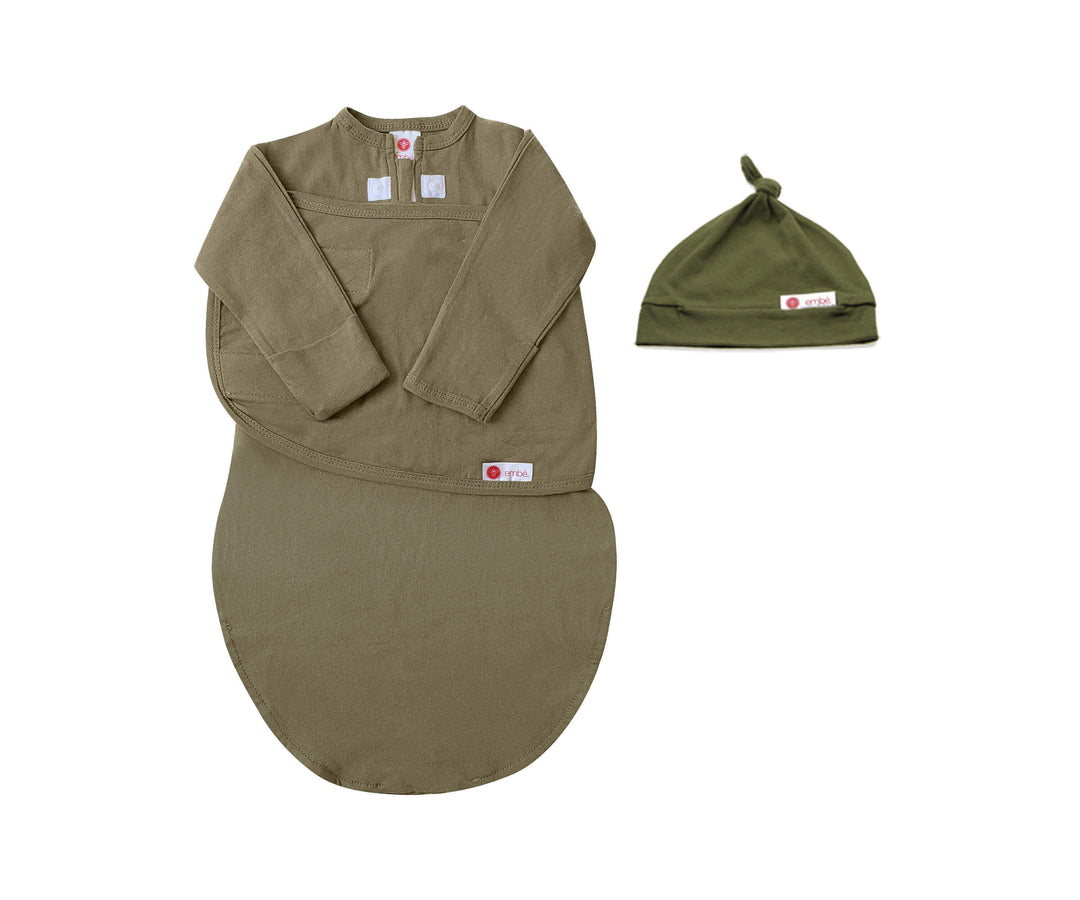 Hat + Long Sleeve Swaddle Sack Bundle by embé®