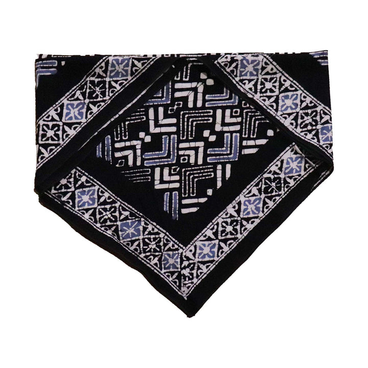 Hand Dyed Batik Bandana, 100% Soft Cotton, Arrow Black, Men's Bandana