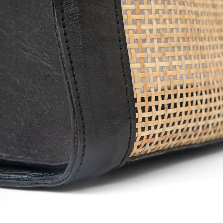 Cannes Rattan Top Handle Bag