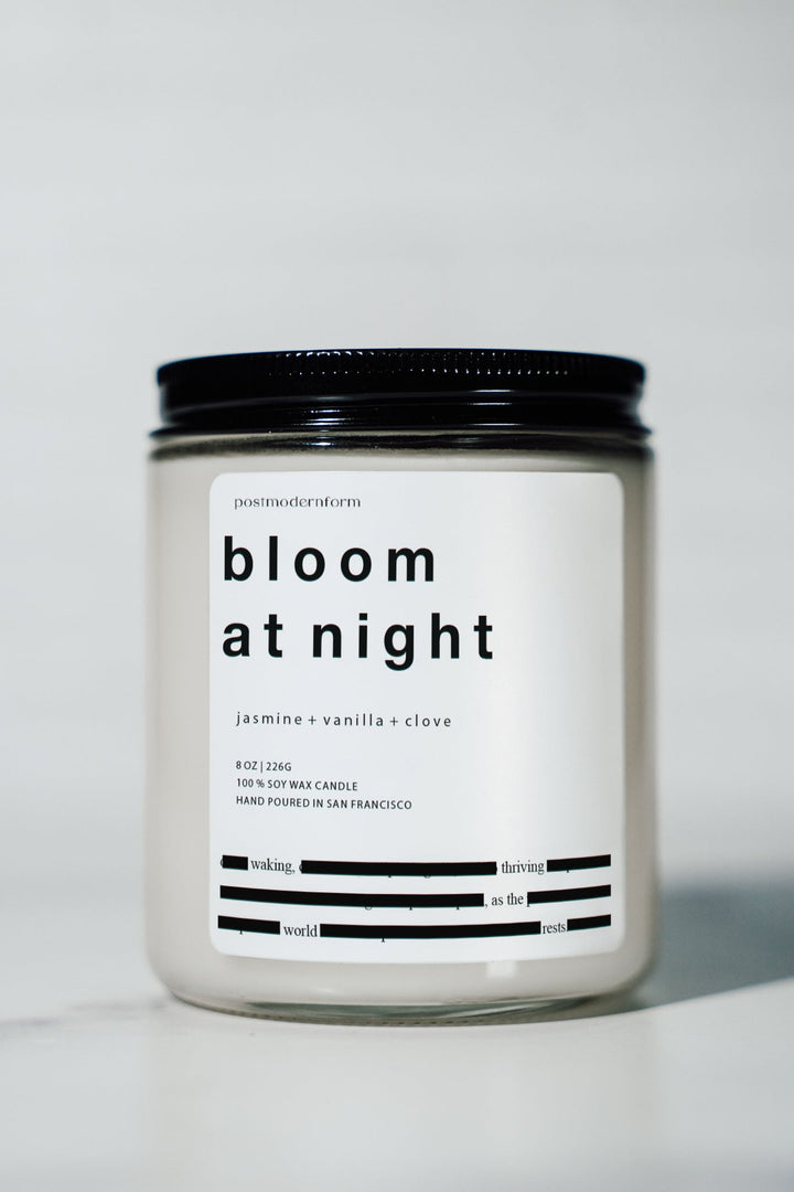 bloom at night / jasmine + vanilla + clove candle