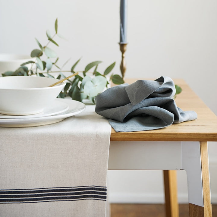 Provincial Tablecloth - Natural/French Navy