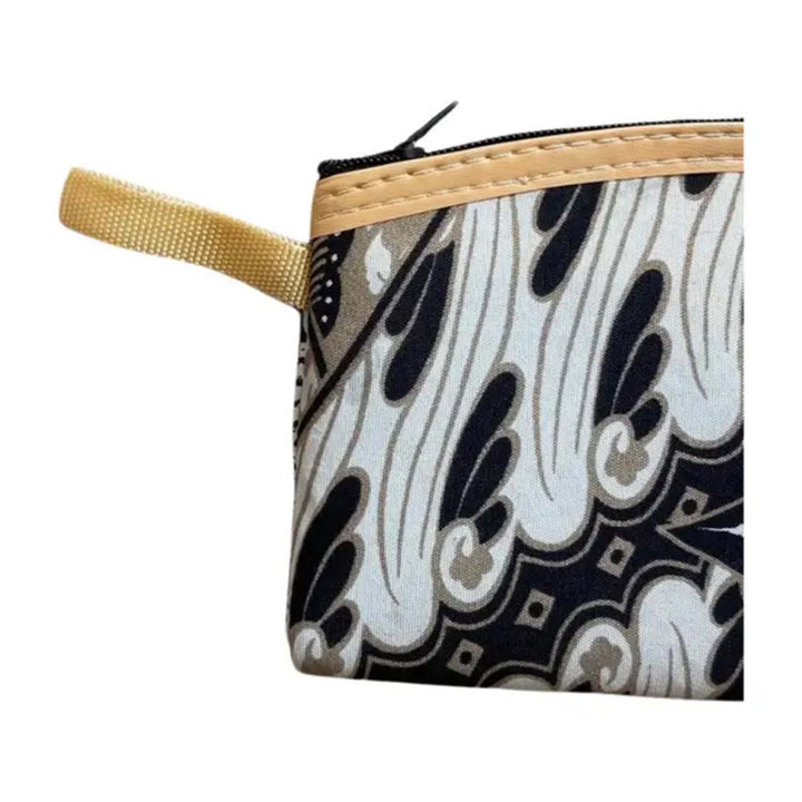 Handmade Small Printed Batik Pouch Bag Wallet, Coin Purse